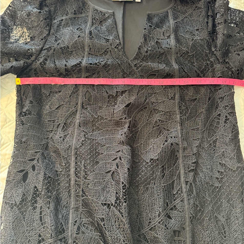 NWT Chico’s 00 (size 2) Black Lace Leaf Dress - Picture 6 of 8